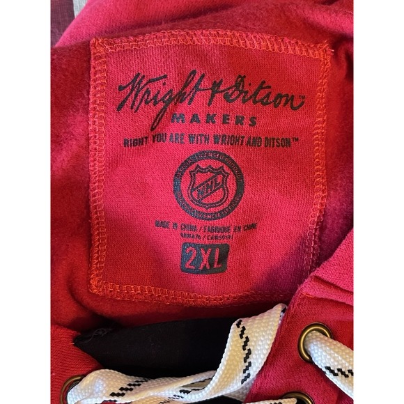 Men's 2XL NWOT New Jersey Devils Wright & Ditson‎ Kinship Hoodie Red - Picture 5 of 7